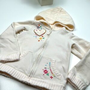 Oshkosh Cream Cardigan Zip Hoodie